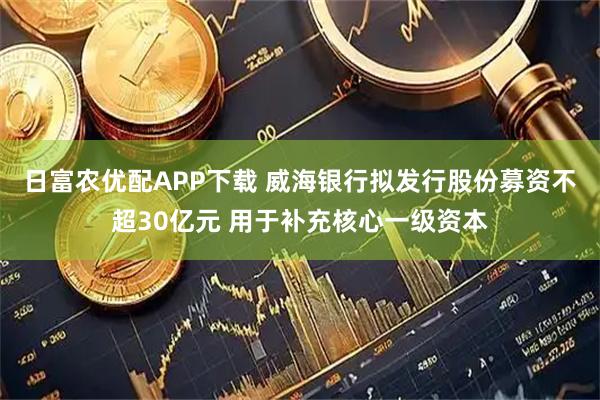 日富农优配APP下载 威海银行拟发行股份募资不超30亿元 用于补充核心一级资本